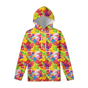 Candy And Jelly Pattern Print Pullover Hoodie