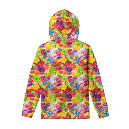 Candy And Jelly Pattern Print Pullover Hoodie