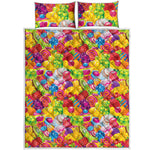 Candy And Jelly Pattern Print Quilt Bed Set
