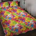 Candy And Jelly Pattern Print Quilt Bed Set