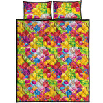 Candy And Jelly Pattern Print Quilt Bed Set