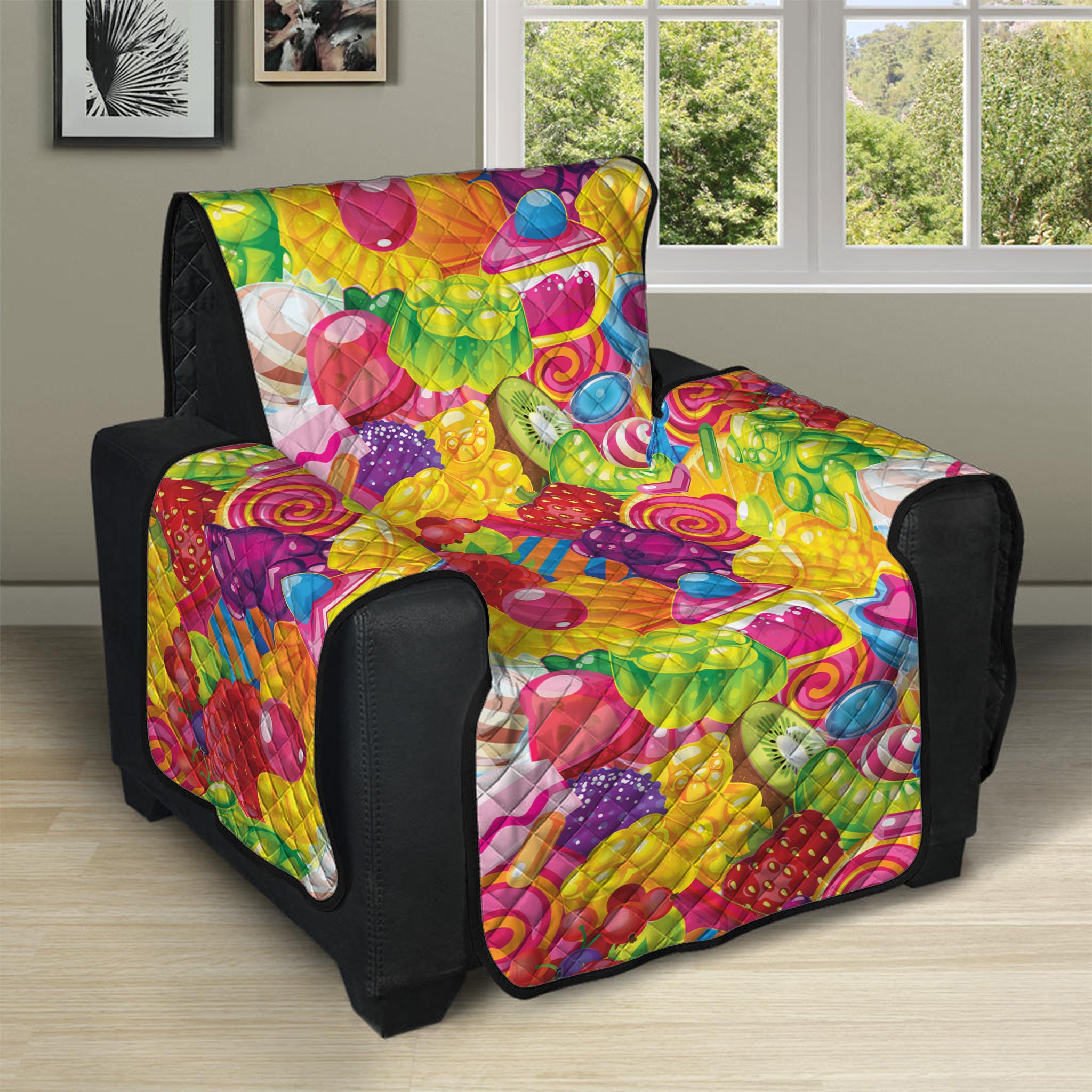 Candy And Jelly Pattern Print Recliner Protector