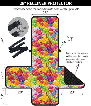 Candy And Jelly Pattern Print Recliner Protector