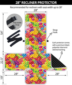 Candy And Jelly Pattern Print Recliner Protector