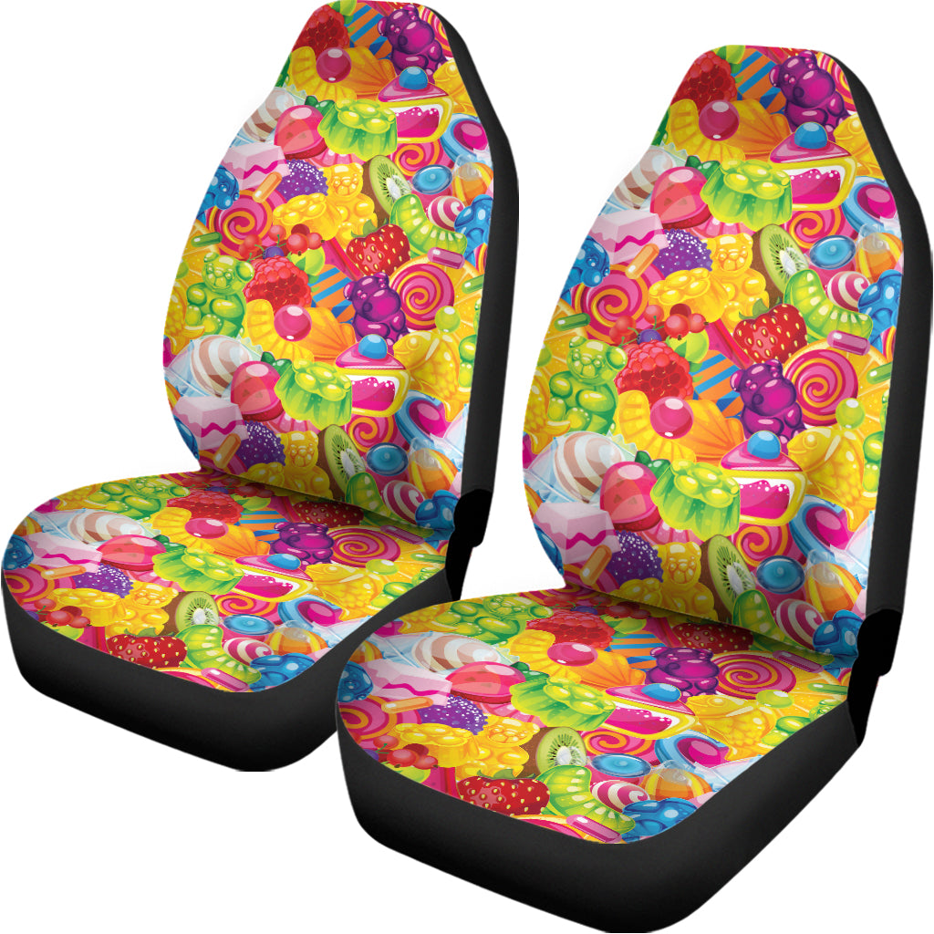 Candy And Jelly Pattern Print Universal Fit Car Seat Covers