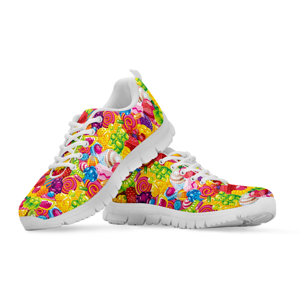 Candy And Jelly Pattern Print White Sneakers