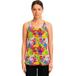 Candy And Jelly Pattern Print Women's Racerback Tank Top