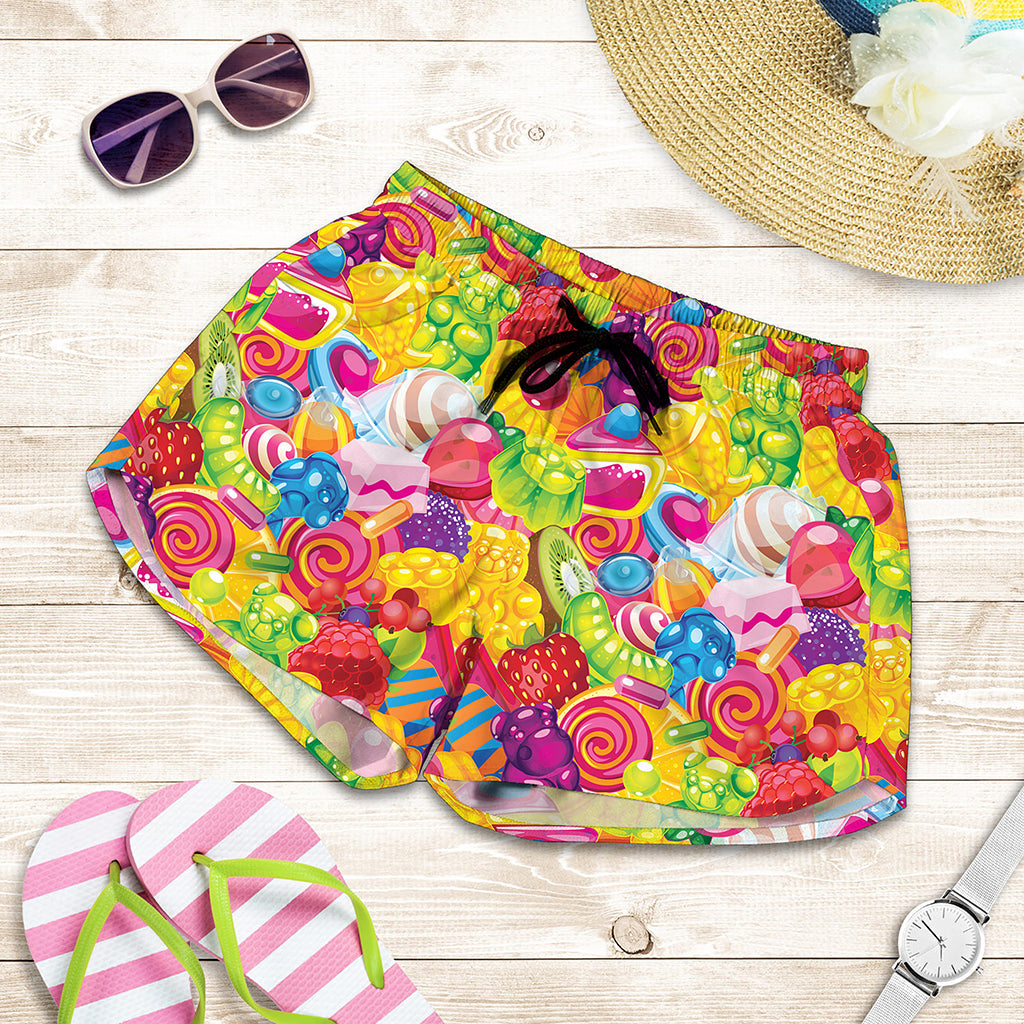 Candy And Jelly Pattern Print Women's Shorts