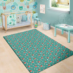 Candy And Santa Claus Hat Pattern Print Area Rug