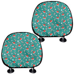 Candy And Santa Claus Hat Pattern Print Car Headrest Covers