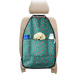 Candy And Santa Claus Hat Pattern Print Car Seat Organizers