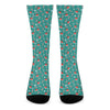 Candy And Santa Claus Hat Pattern Print Crew Socks