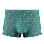 Candy And Santa Claus Hat Pattern Print Men's Boxer Briefs