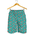 Candy And Santa Claus Hat Pattern Print Men's Shorts