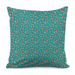 Candy And Santa Claus Hat Pattern Print Pillow Cover