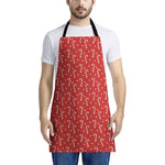 Candy Cane Polka Dot Pattern Print Apron