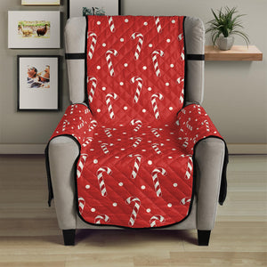 Candy Cane Polka Dot Pattern Print Armchair Protector