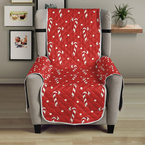 Candy Cane Polka Dot Pattern Print Armchair Protector