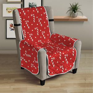 Candy Cane Polka Dot Pattern Print Armchair Protector