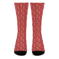 Candy Cane Polka Dot Pattern Print Crew Socks