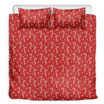 Candy Cane Polka Dot Pattern Print Duvet Cover Bedding Set