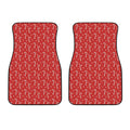 Candy Cane Polka Dot Pattern Print Front Car Floor Mats