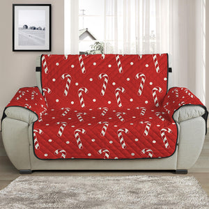 Candy Cane Polka Dot Pattern Print Half Sofa Protector