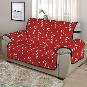 Candy Cane Polka Dot Pattern Print Half Sofa Protector