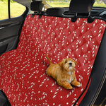 Candy Cane Polka Dot Pattern Print Pet Car Back Seat Cover