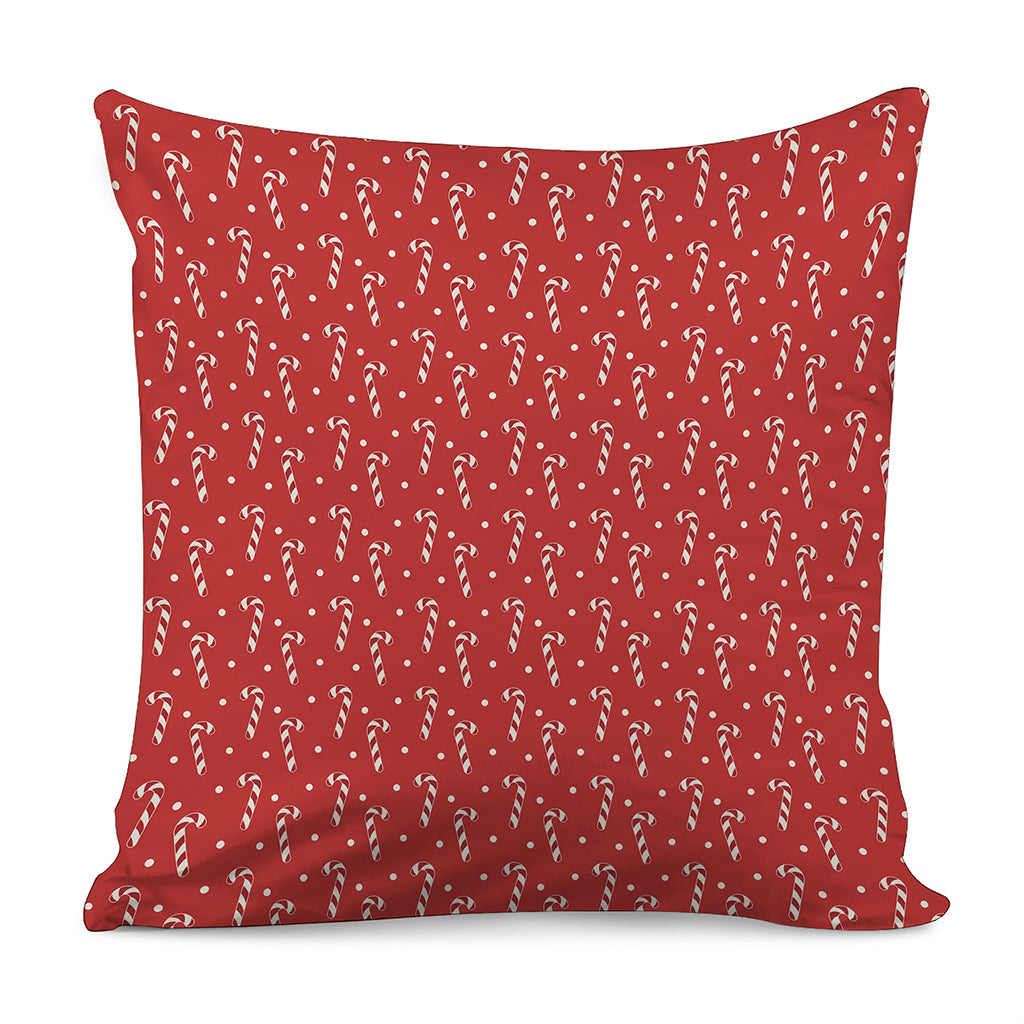 Candy Cane Polka Dot Pattern Print Pillow Cover