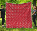 Candy Cane Polka Dot Pattern Print Quilt