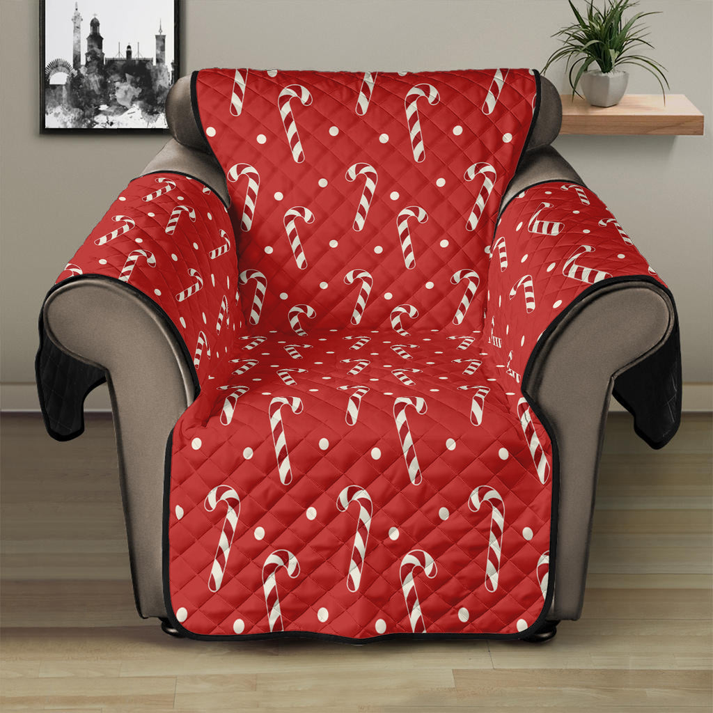 Candy Cane Polka Dot Pattern Print Recliner Protector