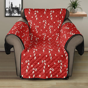 Candy Cane Polka Dot Pattern Print Recliner Protector