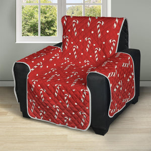 Candy Cane Polka Dot Pattern Print Recliner Protector