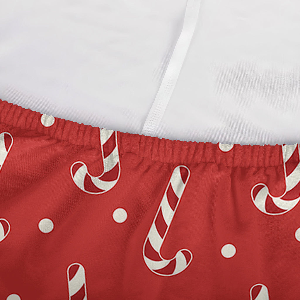 Candy Cane Polka Dot Pattern Print Sofa Cover