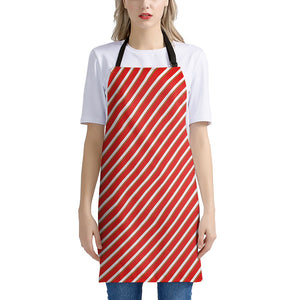 Candy Cane Stripe Pattern Print Apron