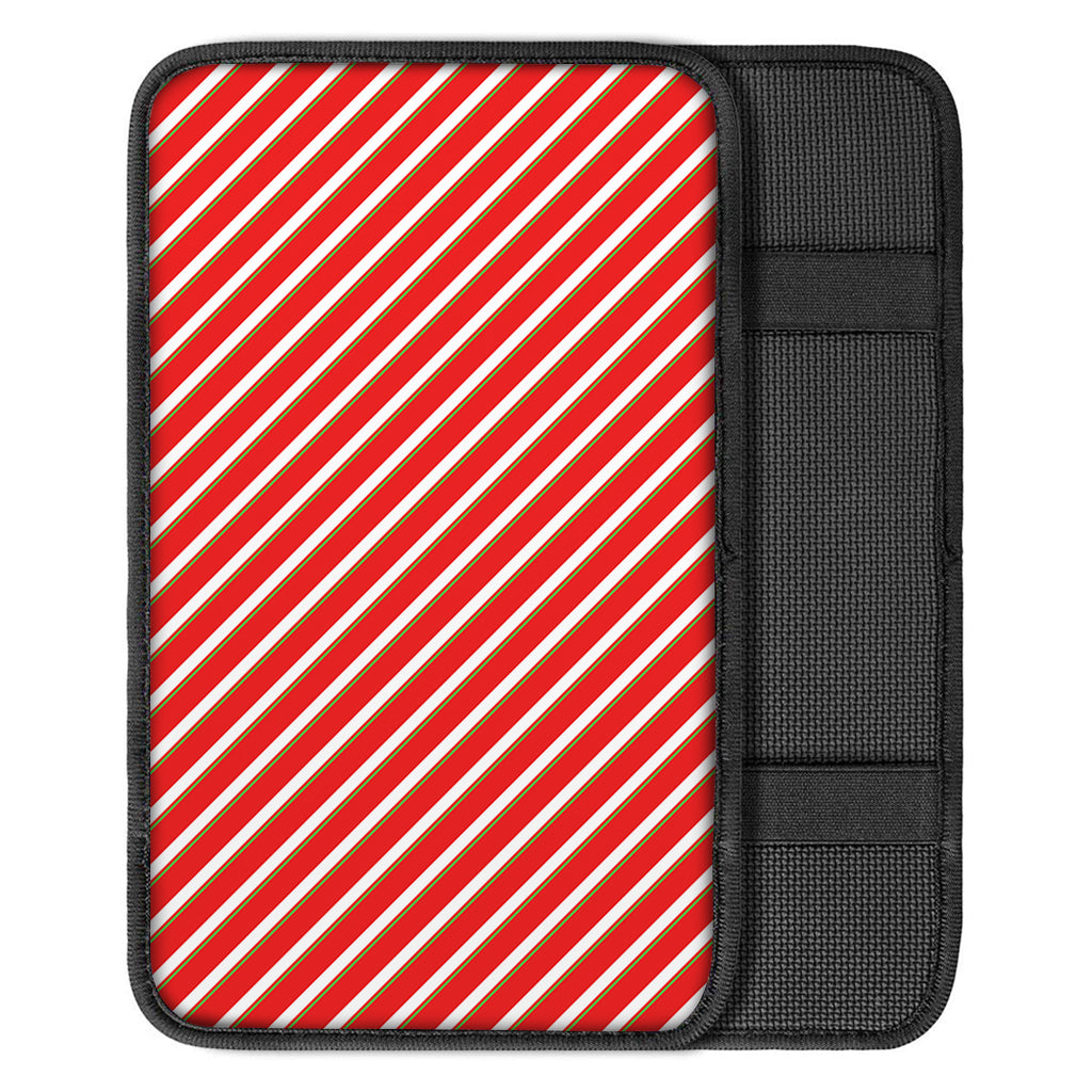 Candy Cane Stripe Pattern Print Car Center Console Cover