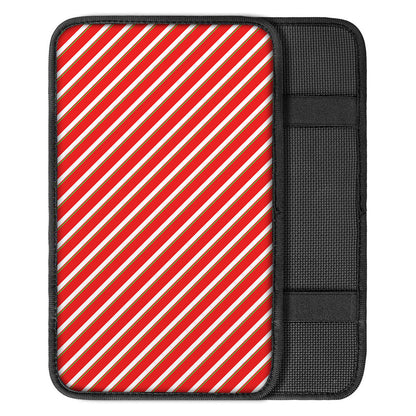 Candy Cane Stripe Pattern Print Car Center Console Cover