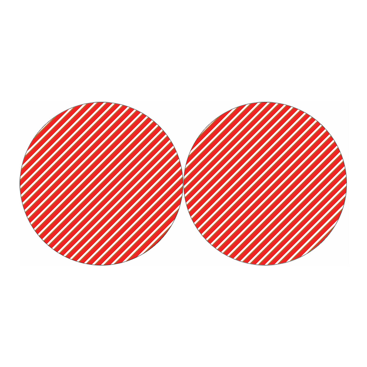 Candy Cane Stripe Pattern Print Car Coasters