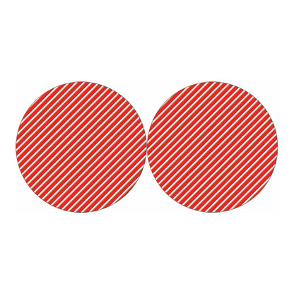 Candy Cane Stripe Pattern Print Car Coasters