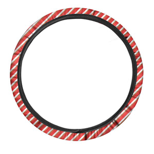 Candy Cane Stripe Pattern Print Car Steering Wheel Cover