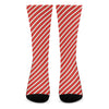 Candy Cane Stripe Pattern Print Crew Socks