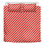 Candy Cane Stripe Pattern Print Duvet Cover Bedding Set