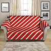 Candy Cane Stripe Pattern Print Loveseat Protector