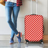 Candy Cane Stripe Pattern Print Luggage Cover