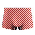 Candy Cane Stripe Pattern Print Men's Boxer Briefs