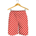 Candy Cane Stripe Pattern Print Men's Shorts