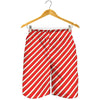 Candy Cane Stripe Pattern Print Men's Shorts