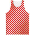Candy Cane Stripe Pattern Print Men's Tank Top