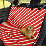 Candy Cane Stripe Pattern Print Pet Car Back Seat Cover